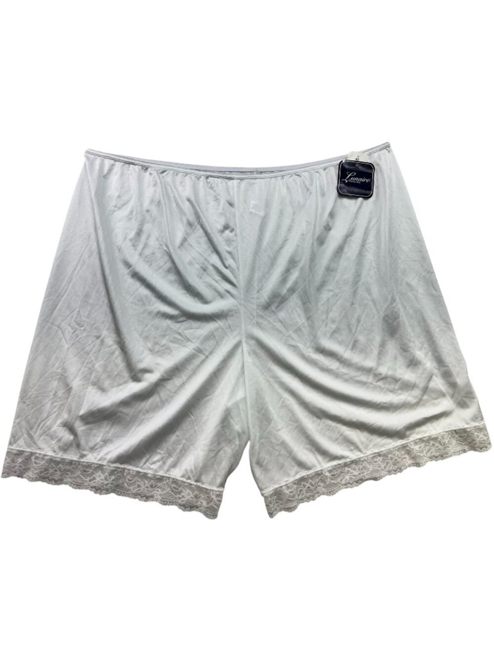 Lunaire Women's Lace Trim Culotte Slip Pettipants Stretch Size 4X White Casual
